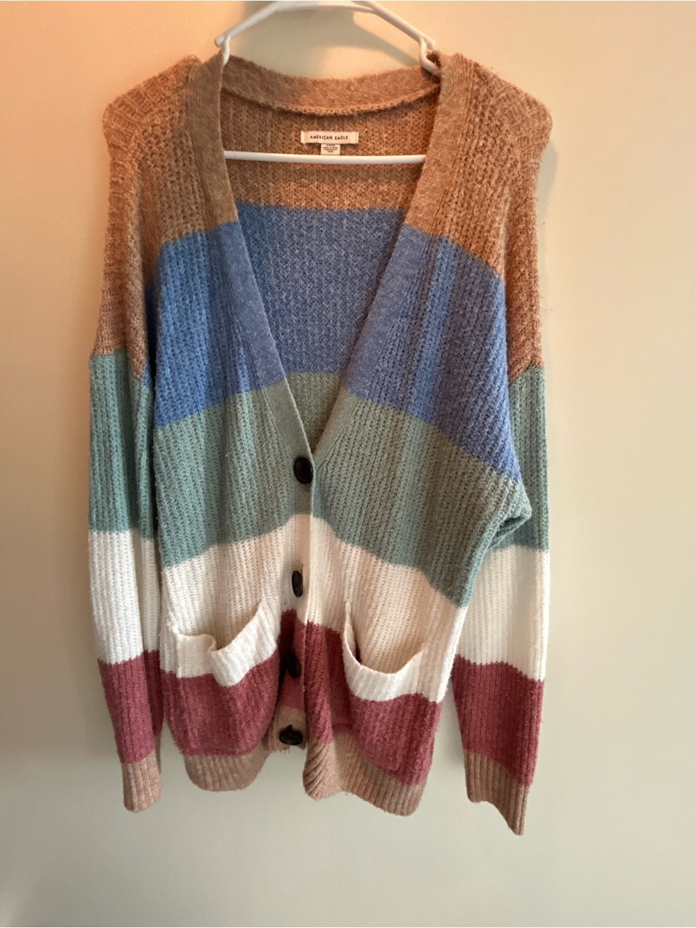 Striped Knit Button-Front Cardigan - Multicolor